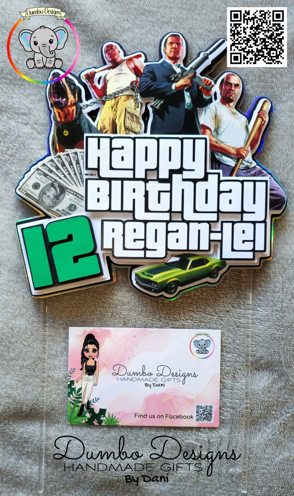 Los Santos Inspired Cake Topper