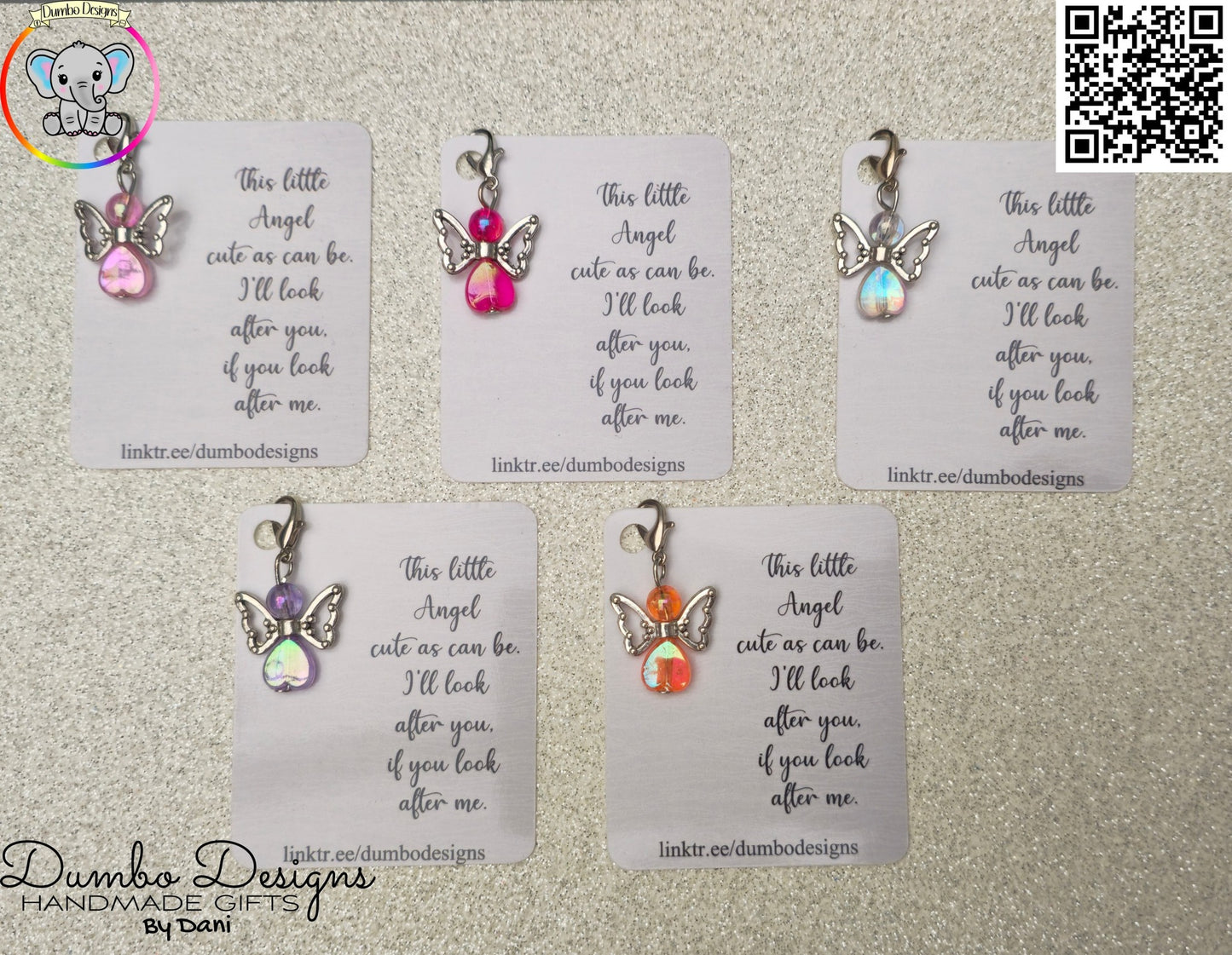 Guardian Angel Pendant Heart Shaped