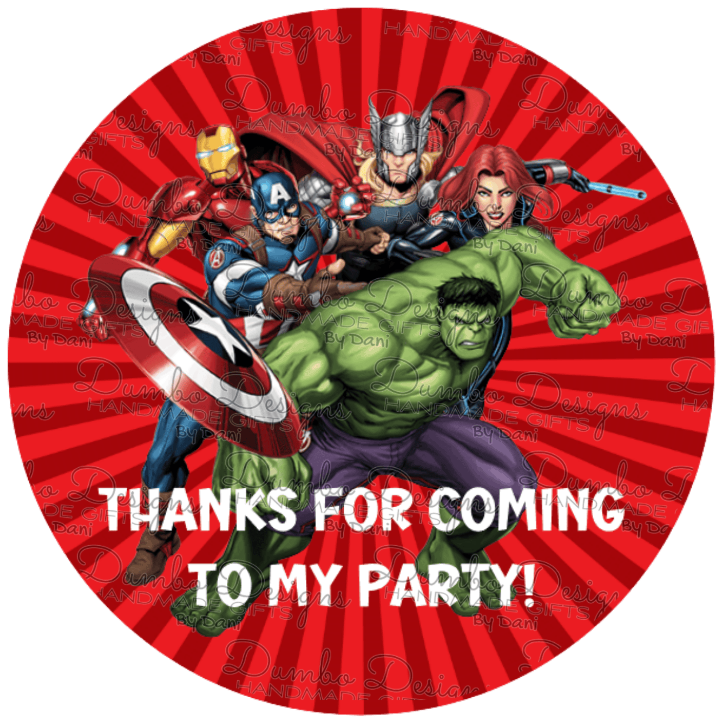 Hero Themed Party Stickers