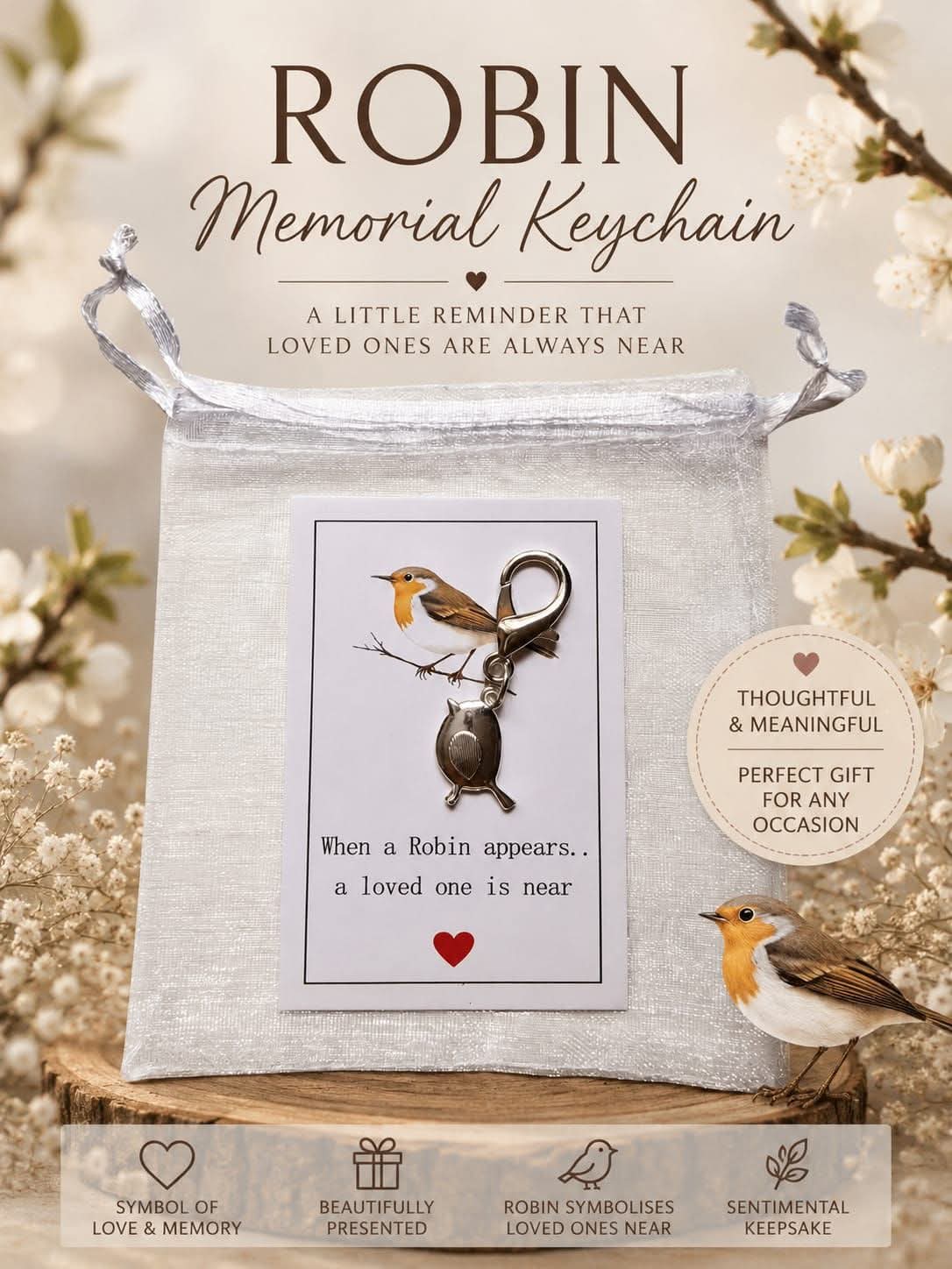 Memorial Robin Charm