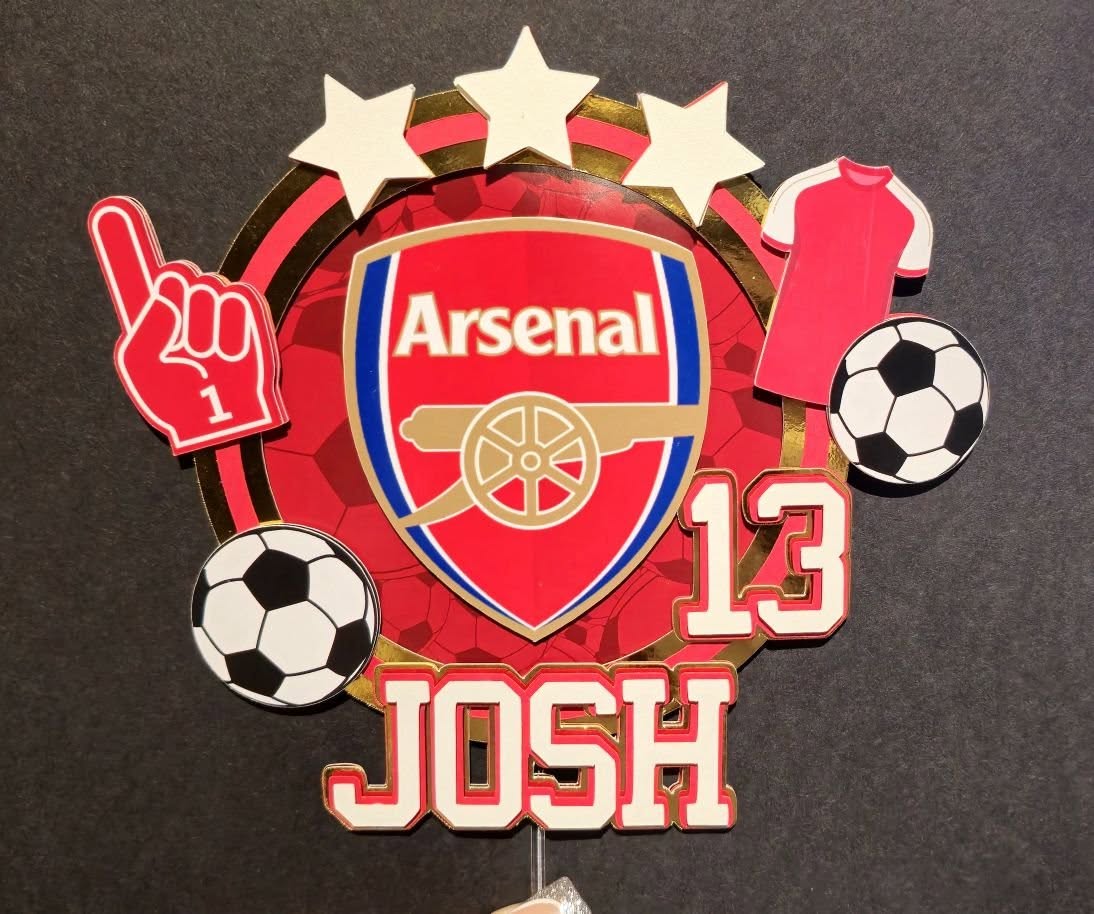 Gunners Inspired Cake Topper