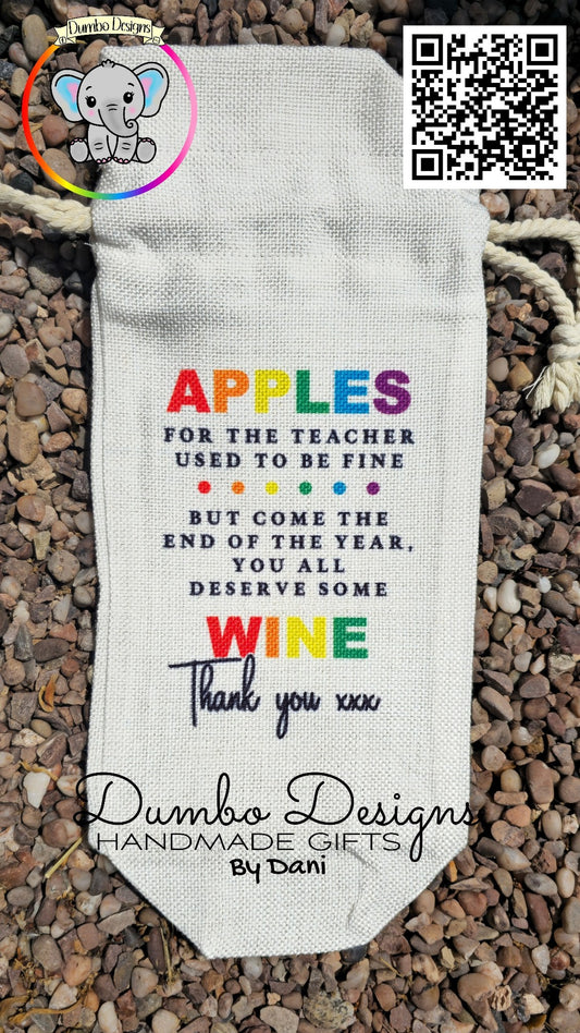 Teacher Wine Bottle Bag