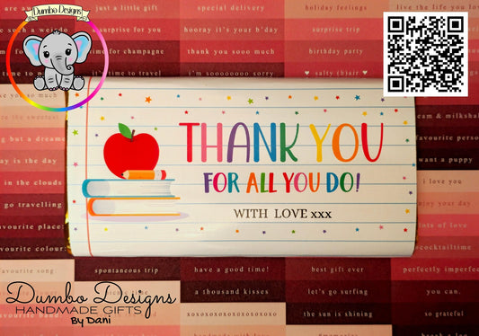Thank You Teacher Chocolate Bars