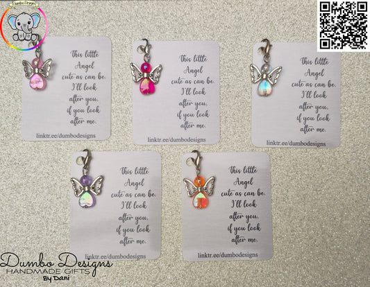 Guardian Angel Pendant Heart Shaped