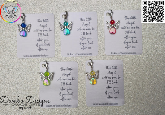 Guardian Angel Pendant Heart Shaped