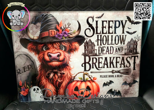 Sleepy Hallow Highland Cow Chopping Board