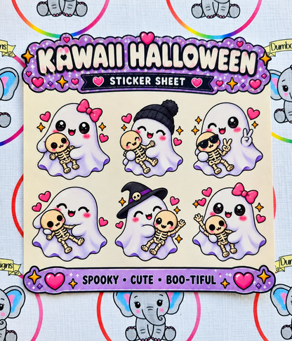 Kawaii Ghost Sticker Sheets