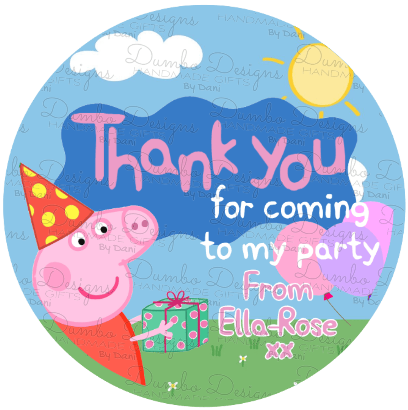 Pig Themed Party Stickers