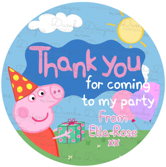 Pig Themed Party Stickers