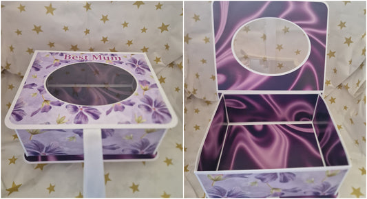 Luxury Purple Flowery Gift Box (Empty)