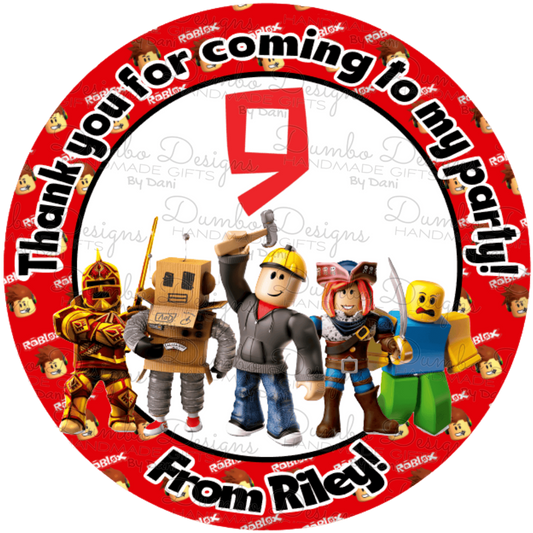 Bloxxy Inspired Party Stickers