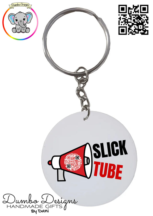 SLICK TUBE Round Keyrings