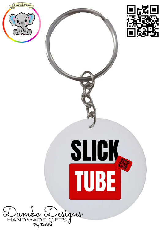 SLICK TUBE Round Keyrings