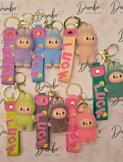 Labubu 3D Fuzzy Keyrings