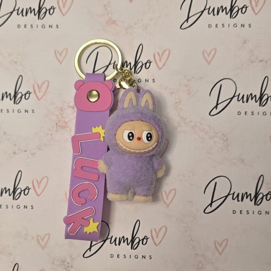 Labubu 3D Fuzzy Keyrings