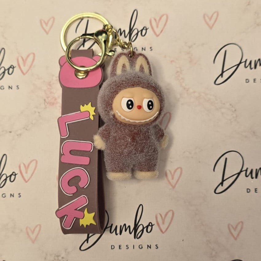 Labubu 3D Fuzzy Keyrings