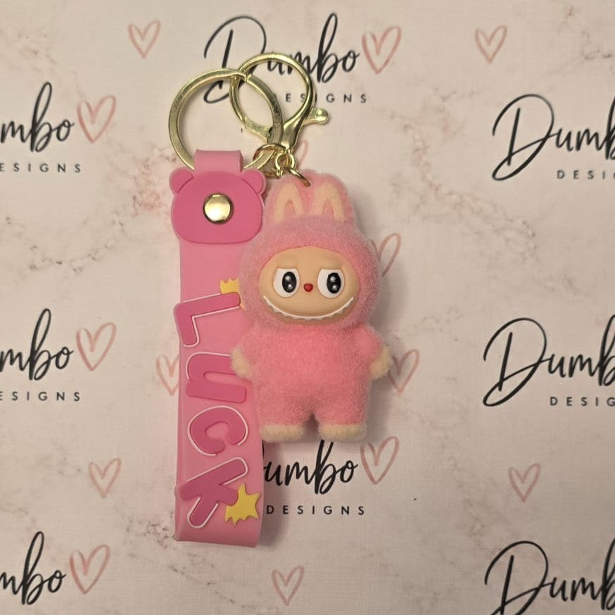 Labubu 3D Fuzzy Keyrings
