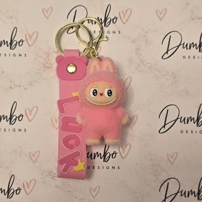 Labubu 3D Fuzzy Keyrings