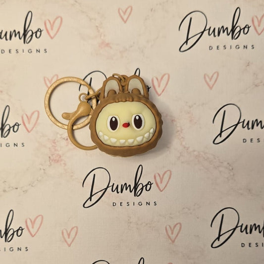 3D Labubu Head Keyring