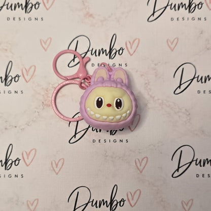 3D Labubu Head Keyring