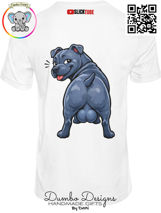 SLICK TUBE Look At IT Blue Staffy Shirt