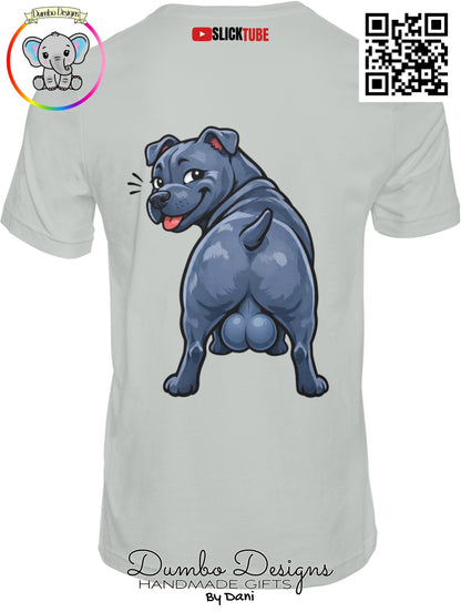 SLICK TUBE Look At IT Blue Staffy Shirt